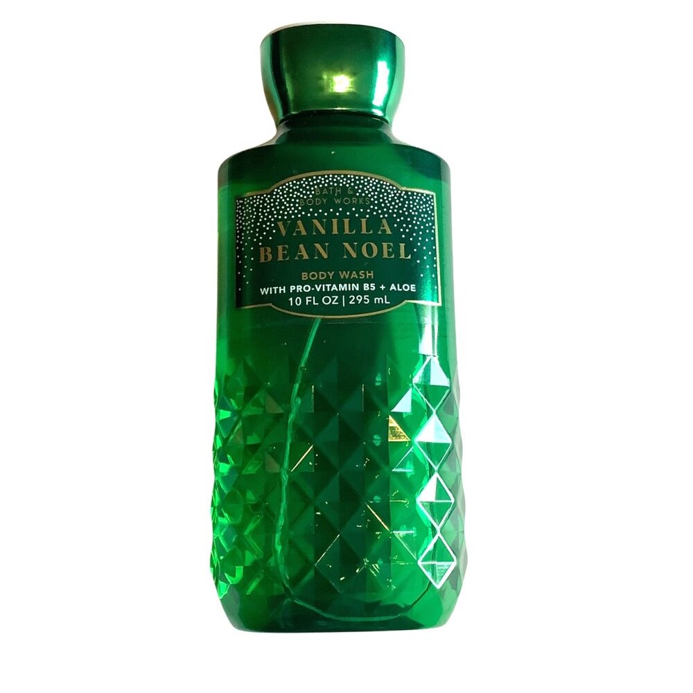Bath & Body Works Vanilla Bean‎ Noel Body Wash 10 Fl Oz With Pro-Vitamin B5 Aloe
